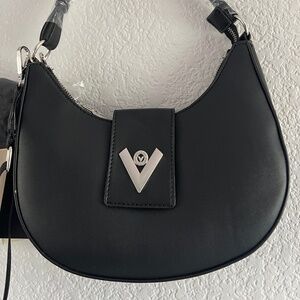 Valentino Orlandi Black Vegan Leather Bag New with Tags
